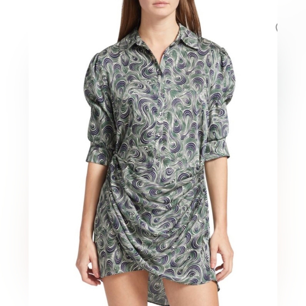 Cinq a Sept Janine Dress in Dark Emerald‎ Multi Size 12 NWOT New